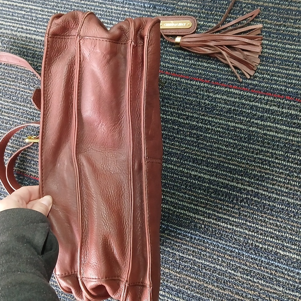 Cynthia Rowley Beautiful tan leather Purse/ laptop bag - Picture 6 of 10